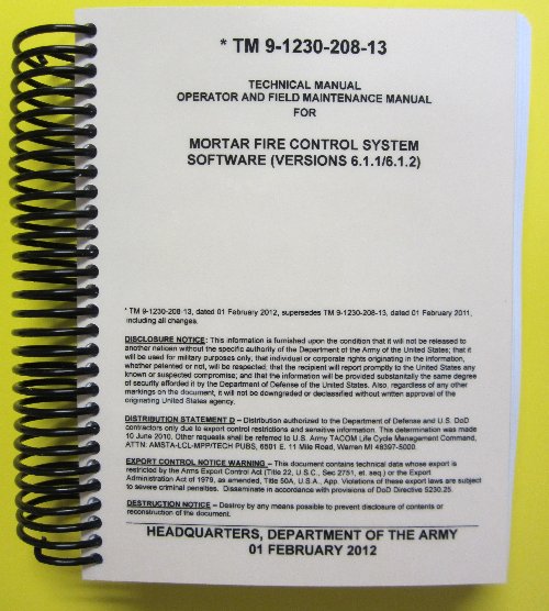 TM 9-1230-208-13 Mortar Fire Control Sys Software - Mini size - Click Image to Close